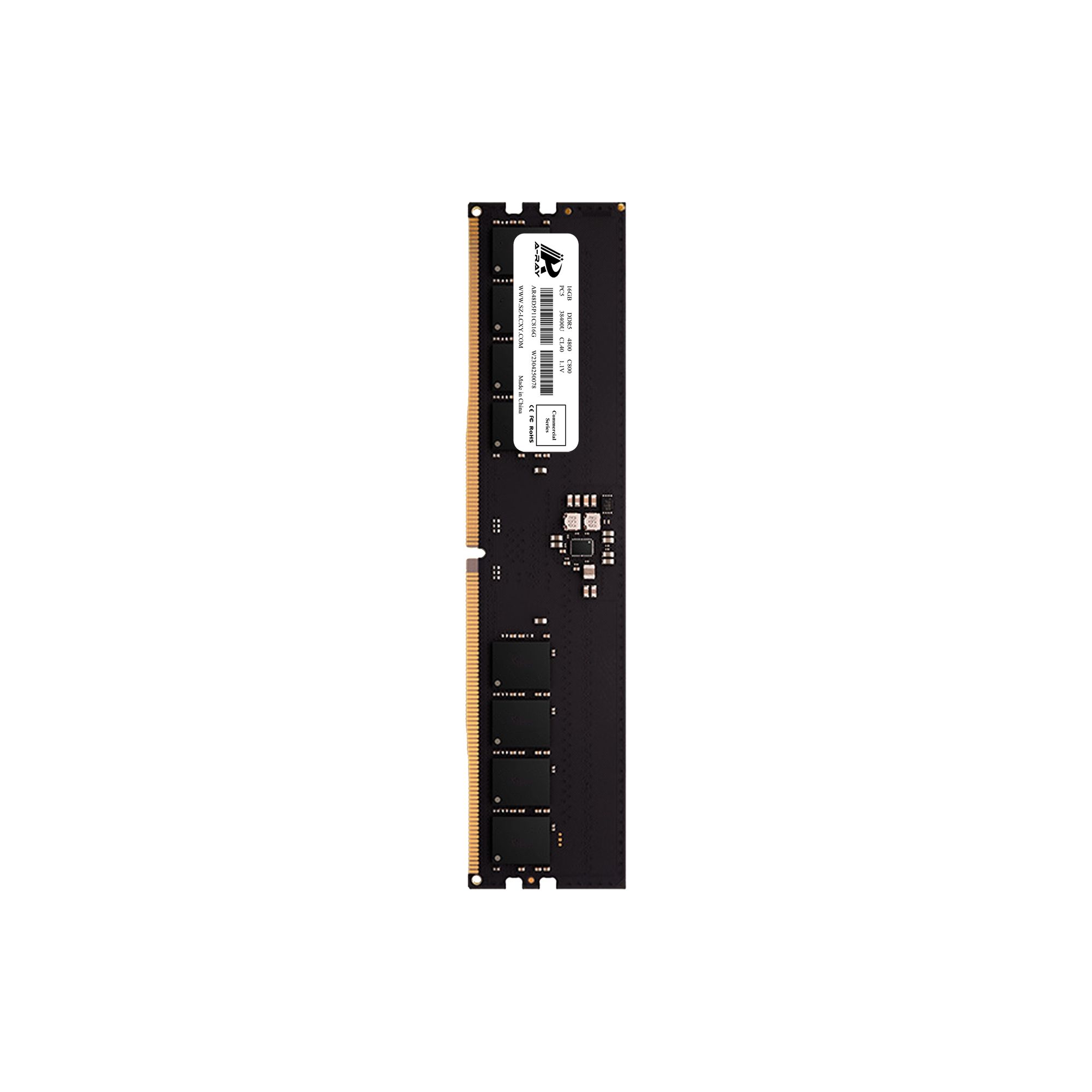 Ram A-Ray 16GB DDR5 Bus 4800 Mhz Desktop C800 38,400 MB/s P/N: AR48D5P11C816G